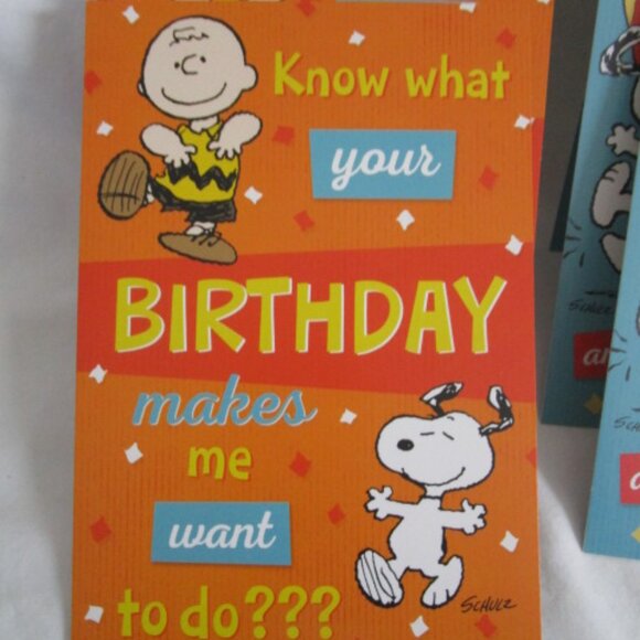 BOX OF 12 DAYSPRING PEANUTS BIRTHDAY CARDS PLUS 9 EXTRAS - Picture 4 of 6